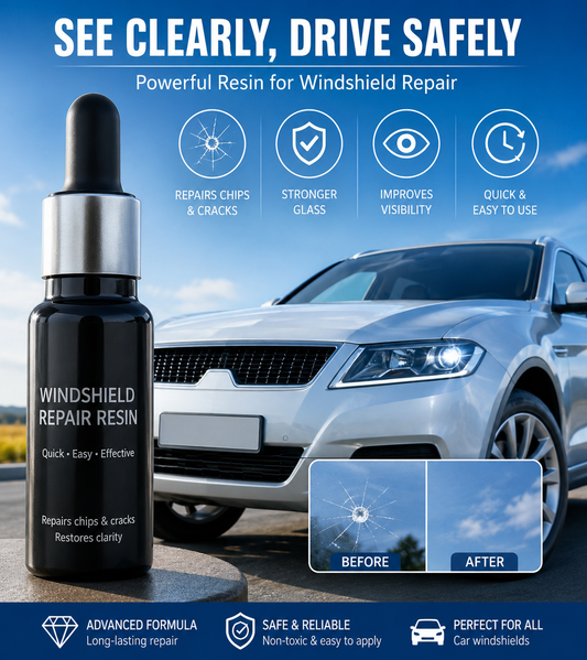 🔧 Windshield Repair Resin – Quick & Easy Crack & Chip Repair Kit